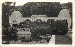 San Diego California CA Balboa Park Sailors Military Pool Vintage RPPC Postcard