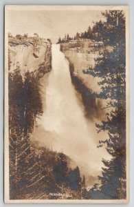 Yosemite CA Nevada Falls RPPC c1920s Real Photo California Postcard B33