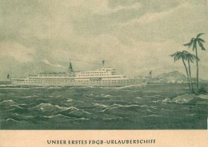 FDGB holiday ship - MS Völkerfreundschaft German passanger paquebot vessel ship