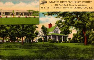 Kentucky Lexington Maple Rest Tourist Court 1945