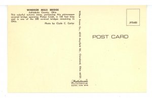 OH - Ashtabula County. Windsor Mills Covered Bridge