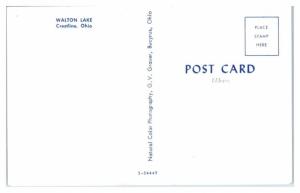 1950s/60s Walton Lake, Crestline, OH Postcard