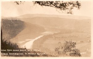 Kodack Rocks Rock Mount Across Susquehanna to French Asylum Real Photo RPPC