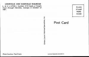 Postcard TRAIN SCENE Marietta Georgia GA AK8345