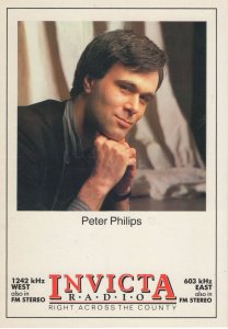 Peter Philips Invicta Radio Kent Maidstone FM Rare Launch DJ Postcard