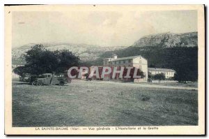 Old Postcard La Sainte Baume Var General view Hostellerie and Cave