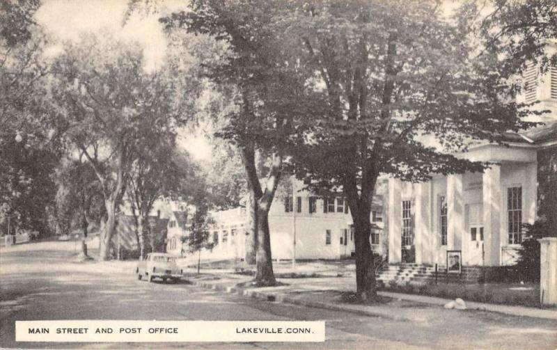 Lakeville Connecticut Main Street Post Office Antique Postcard K98960