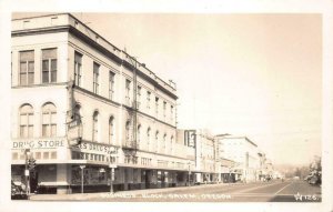 RPPC BUSINESS BLOCK SALEM OREGON REAL PHOTO POSTCARD (1940s)