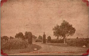 North Entrance Oak Park Cemetery Lebanon Indiana IN UNP UDB Postcard B9