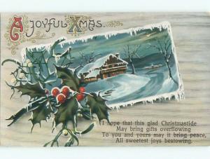 Divided-Back CHRISTMAS SCENE Great Postcard W9422