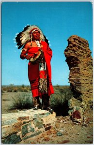 VINTAGE POSTCARD PROUD WESTERN NATIVE AMERICAN INDIAN CHIEF