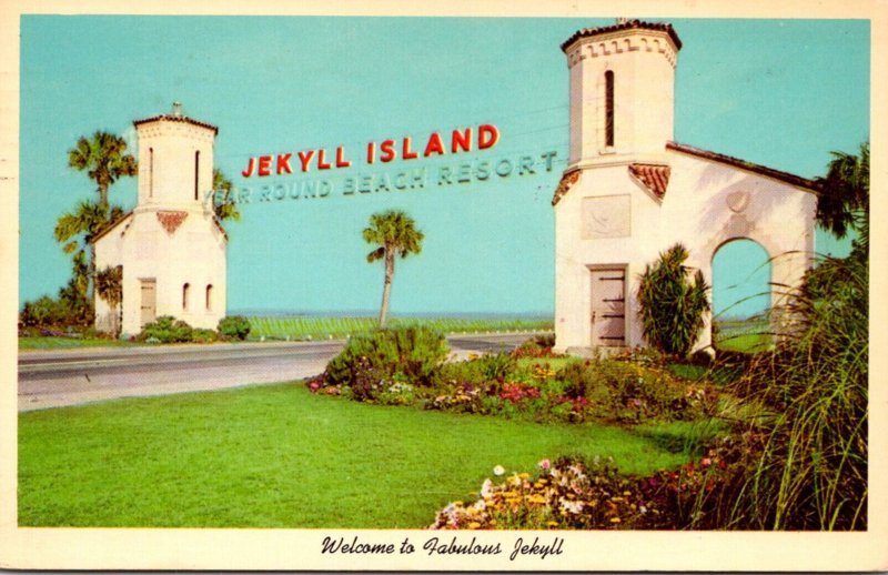 Georgia Jekyll Island Welcome Showing Entrance 1967
