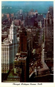 Illinois Chicago Aerial VIew Michigan Avenue Looking North