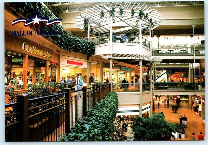 2 Postcards MALL OF AMERICA, Bloomington MN ~ GIANT SIGN Interior  4x6