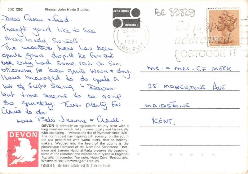 BR89829 devon sunsets  uk