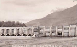 Oregon Columbia River Highway Bonnevill Dam Real Photo