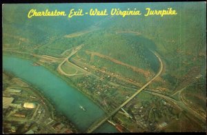 West Virginia CHARLESTON Exit of the West Virginia Turnpike Aerial - Chrome