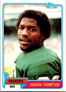 1981 Topps Football Card Audra Thompson Green Bay Packers sk10361