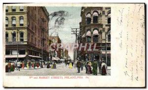 Postcard Old Market Streets Philadelphia