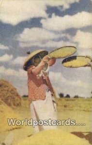 Native Women winnowing rice Luzon Philippines Unused 