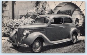 Automobile Advertising 1936 FORD TWO DOOR SEDAN Car Ad Postcard