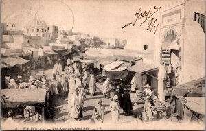 Tunisia Kairouan Vue Dans La Grand Rue Vintage Postcard 09.36