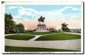 Old Postcard Major General Anthony Wayne Monument Valley Forge Pa