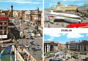 Lot232 dublin ireland airport plane double decker bus car