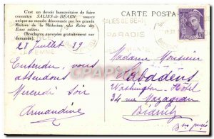 Postcard Old Salies de Bearn Thermal Establishment Competition Pool