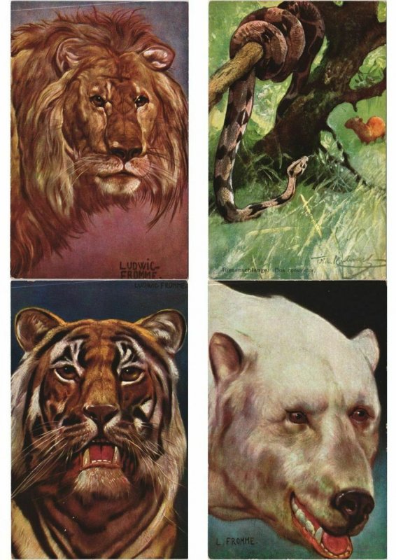 ANIMAUX ANIMALS Mostly ARTIST SIGNED ILLUSTRATEUR 60 CPA (L4538)