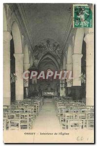 Postcard Old Orsay Interior of the Church