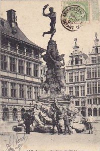 Belgium Anvers Fontaine de Brabo 1909