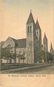 Ohio Akron St. Bernard's Catholic Church Postcard Long & Taylor 22-10274