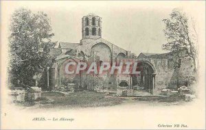 Postcard Ancient Arles Aliscamps (map 1900)