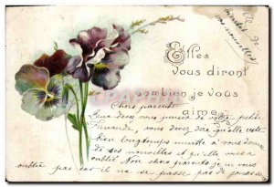 Old Postcard Fantasy Flowers