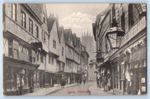 Yorkshire England Postcard Scene in York Petergate c1910 Antique Unposted