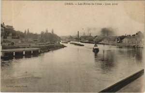 CPA creil banks of oise-downstream pier (1207819) 