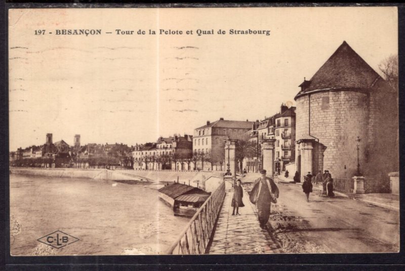 Tour de la Pelote et Quai de Strasbourg,Besancon,France BIN