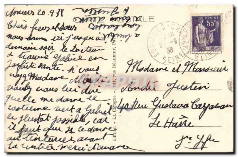 Asnieres Postcard Old City Hall