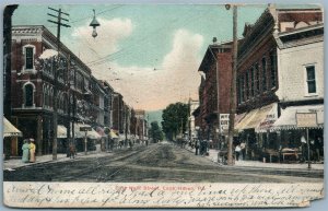 LOCK HAVEN PA EAST MAIN STREET 1907 UNDIVIDED ANTIQUE POSTCARD