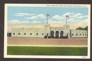 GREENSBORO NORTH CAROLINA NC WORL WAR MEMORIAL STATIUM FOOTBALL POSTCARD