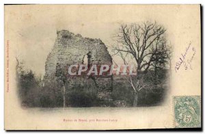 Old Postcard Chateau Bryon Ruins near Bourbon Lancy