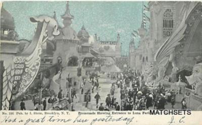 1907 CONEY ISLAND NEW YORK Promenade Showing Entrance to ...