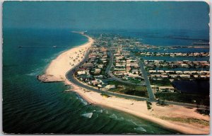 Clearwater Beach Florida FL, 1964 Gulf of Mexico, White Sand Beach, Postcard
