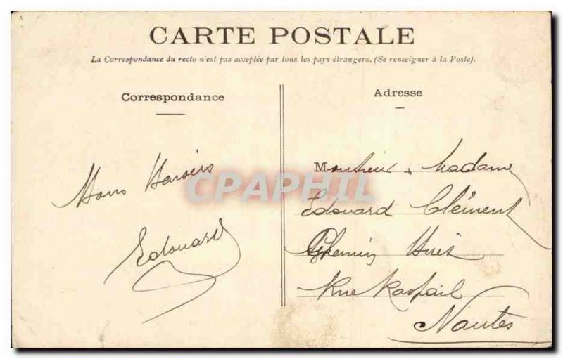 Old Postcard The castle Clisson The dungeon