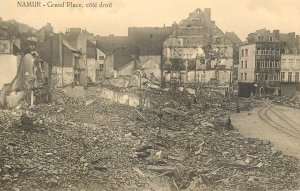 Belgium Namur Grand Place ruins after World War 1