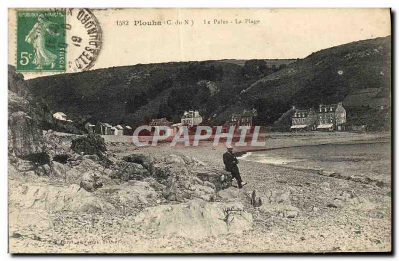 Old Postcard The Plouha Palus The Beach