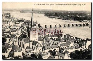 Saumur Old Postcard General view and the Loire (East Coast)