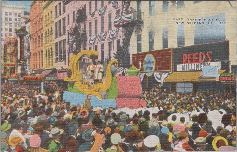 Postcard Mardi Gras Parade Float New Orleans LA