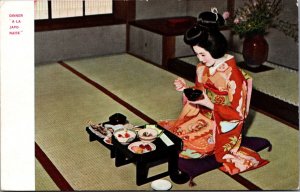 Japan Dinner A La Japonaise Geisha Vintage Postcard C113